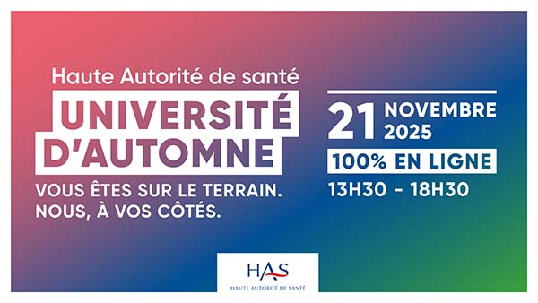 Université d&rsquo;automne de la HAS – 21 novembre 2025