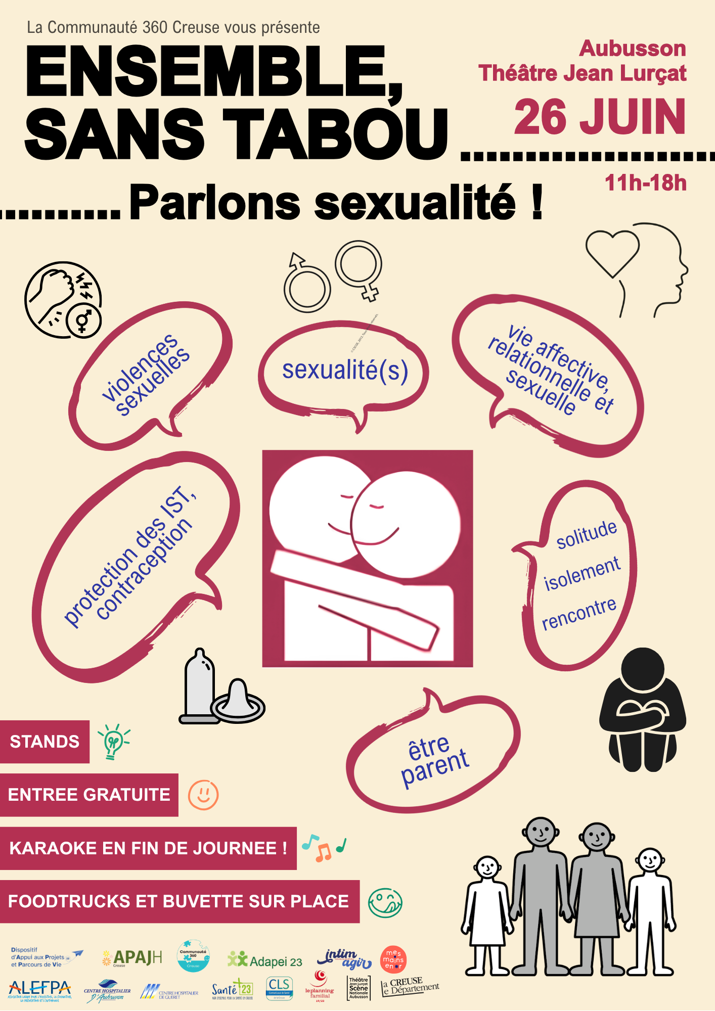 AFFICHE 26 JUIN (3) affiche de l'évènement Ensemble sans tabou Parlons sexualité !
